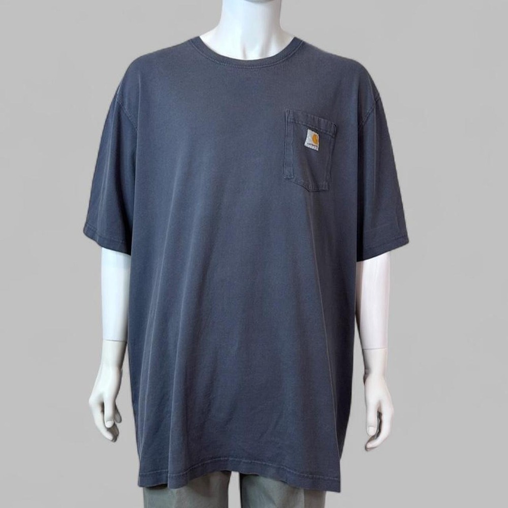 Carhartt K87 Bluestone Pocket T-Shirt Men's 3XL Loose Fit Faded Workwear